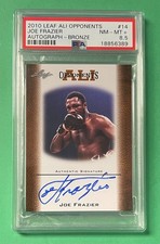 2010 LEAF ALI OPPONENTS JOE FRAZIER AUTO BRONZE PSA 8.5 NM-MT+