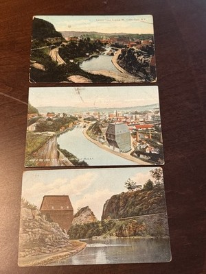 LITTLE FALLS NY - PC Postcard Lot (3) - LOVERS LEAP Postcards