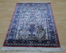 Pictorial  Carpet Rug Wool Living Room Vintage 4ft 11" x 3ft 4" Stunning Design