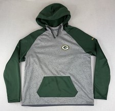 Green Bay Packers Lightweight Hoodie Men  s XL Green Nike Sweatshirt Therma Fit