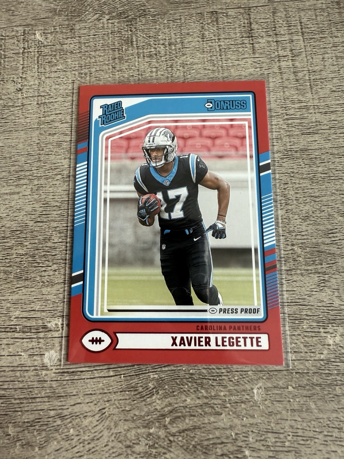 2024 Panini Donruss Xavier Legette #323 Press Proof Red Rated Rookie (RC)