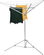 Portable Clothesline Aluminum 64 Ft Hanging Space Indoor Outdoor