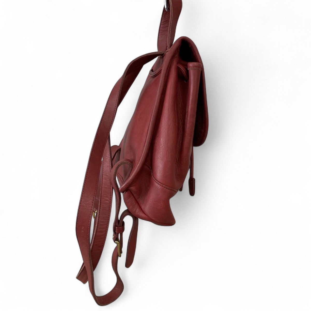 バッグ 00s old coach 9960 turnrock backpack red OLD COACH 9960 Red Backpack Bag Leather Turn Lock Made in US