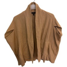 Banana Republic Poncho Women's M/L Tan Wool Blend Knit Cape Sweater