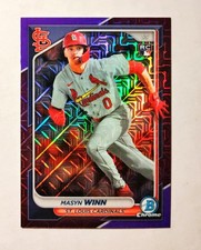 Masyn Winn 2024 Bowman Chrome RC #2 Mega Rookie PURPLE REFRACTOR 171/250 E6
