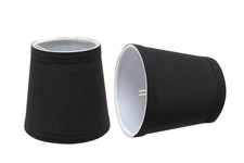Aspen Creative 32046-2B, Empire Clip-On Chandelier Lamp Shade, Black, 3 x 4 Bott