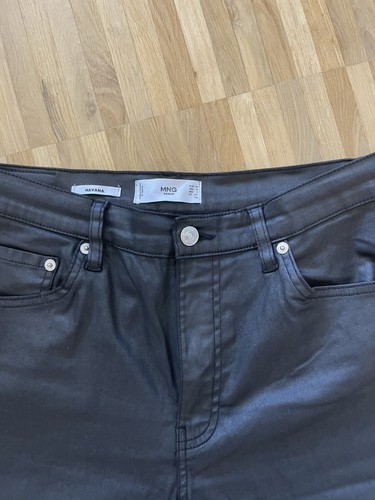 MNG Jeans 7/8 Gr 40, Schwarz Glanz , Geölte Optik , Elegant, Neu - Bild 4 von 5