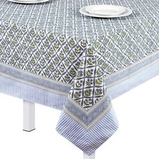 60'' x 90'' Cotton Tablecloth Handmade Cotton Floral Tablecloth Washable Print R
