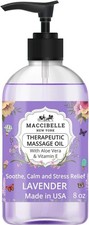 Lavender Massage Oil for Couples 8 oz Relaxing Aromatherapy Muscle Relief Oil