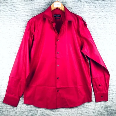 Per L’Uomo Armand Thiery Chemise Homme 41/42 Rose Rayée Coton Coupe Régulière - Photo 1/4