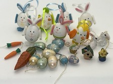Lot Of 24 Vintage Small And Miniature Ornaments For Easter Tree Decor