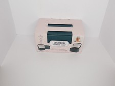 Makeup Case, Lighted, Green, USB-C Charging, LED Mirror New In Box
