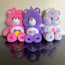Lot of 3 Care Bears 14" Plush: Share Bear, Sweet Dream Bear, Shine Bright Bear