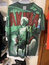 Akira Testuo Awakening AOP Cartoon Anime Japan Green size XL Reprint NWOT