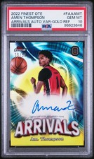 2022 TOPPS FINEST OTE ARRIVALS AUTO GOLD REFRACTOR AMEN THOMPSON 36/50 PSA 10