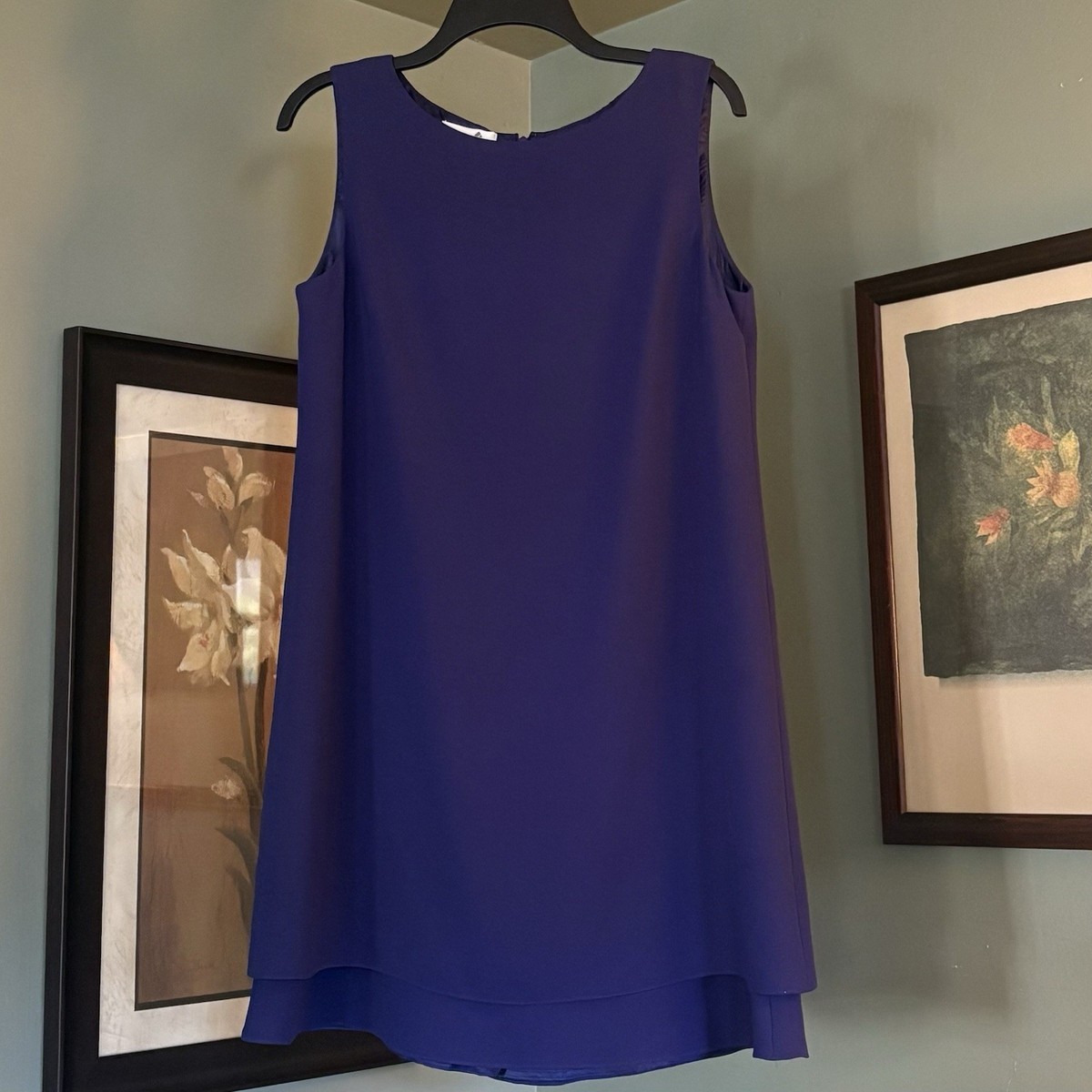 Liz Claiborne Sheath Dress Purple Flowy Layered Women's 10 | eBay