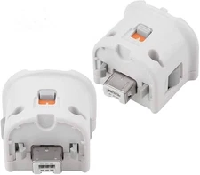 NINTENDO WII MOTION PLUS White ADAPTERS X 2 - OFFICIAL