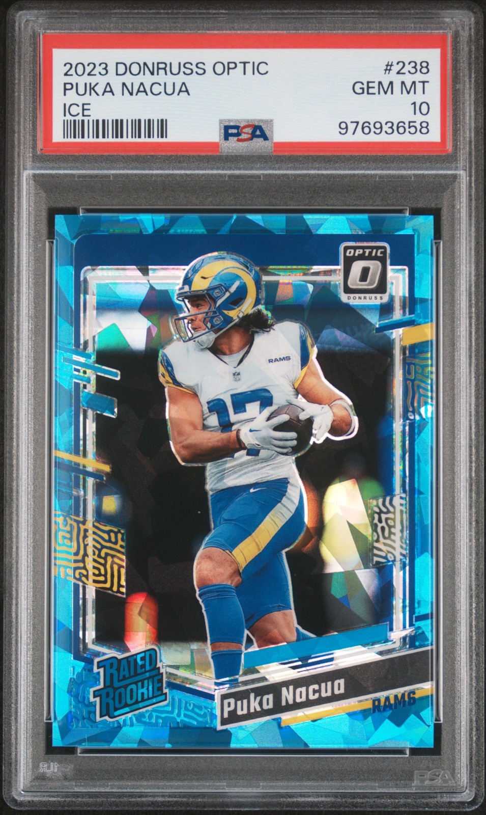 2023 PANINI DONRUSS OPTIC ICE #238 PUKA NACUA 9/15 PSA 10