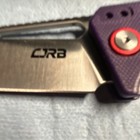 CJRB Ruffian Purple G10 Manual Cleaver Plain SS Liner Lock Pocketknife Clip — photo 6