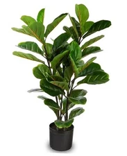 Naturae Decor Artificial Fiddle Leaf Fig Tree - 35-inch Ficus Lyrata Tall Faux 