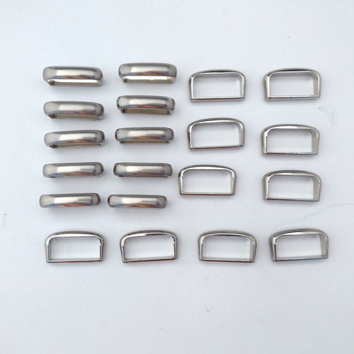 1 1/8 Inch 30mm Belt Buckle Loop Keeper D Shape Lot of 20 Leatherworking DIY