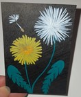 ACEO Original dandelion flower weed Acrylic painting.