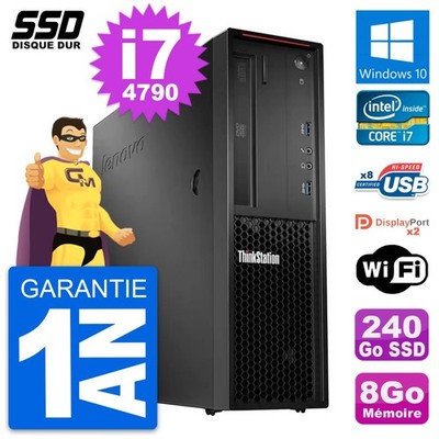 PC Lenovo ThinkStation P300 SFF Intel I7-4790 RAM 8GB SSD 240GB Windows 10 Wifi