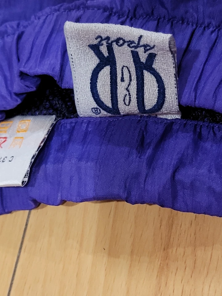Conjunto de chándal cortavientos vintage R&R Sport púrpura talla 18 años 90 Y2K nailon L/XL Foto 3 de 4