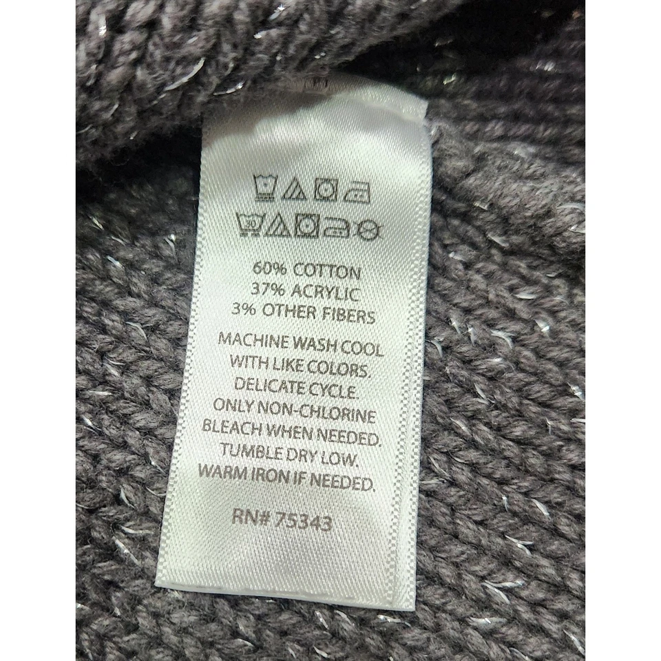 Vestido brillante tejido con cable Savannah para niñas niños pequeños talla M 10-12 gris plata Foto 4 de 4