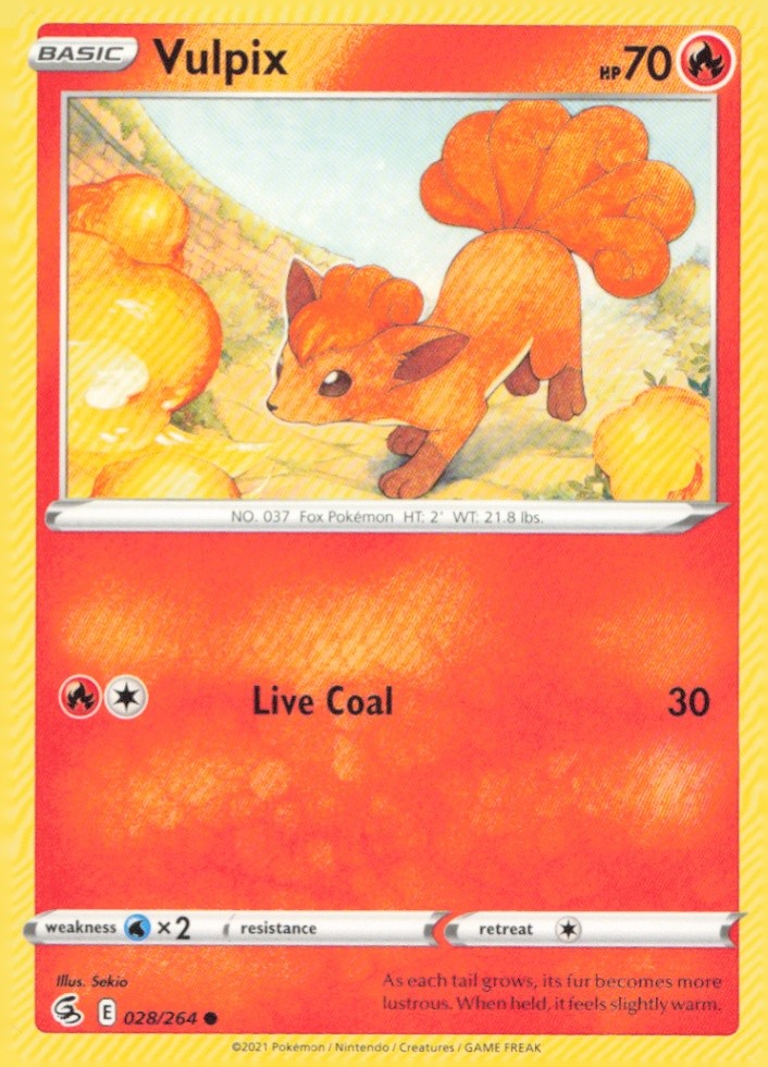 Vulpix (28) Common SWSH08: Fusion Strike 028/264 NM