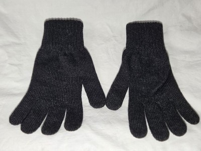 Mens  Large Knit Gloves Black Purchased from King Size Catalog