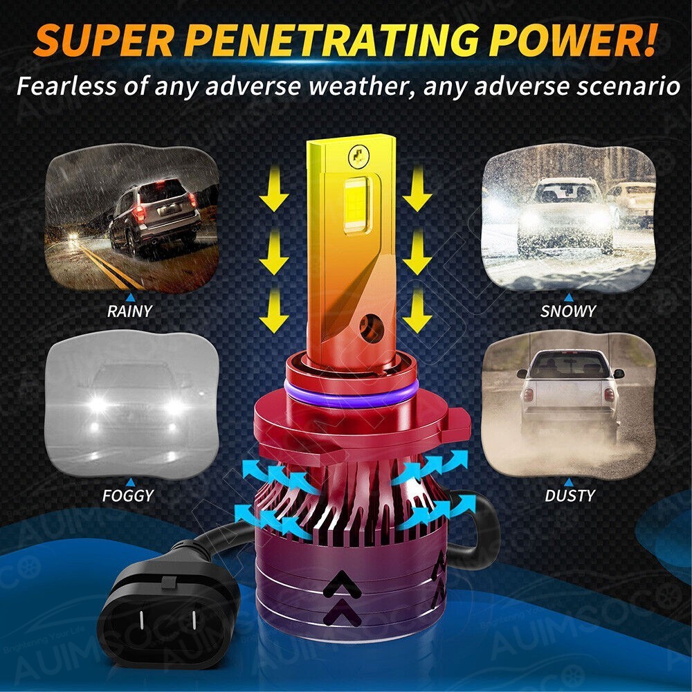 For Acura NSX 1995-2000 2001 LED Headlight Bulbs High/Low Beam 9005&9006 Kit 4x