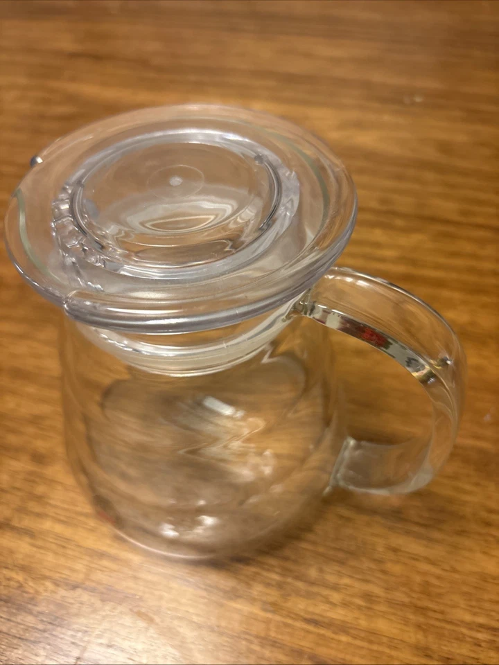 Vintage Bodum Mouth-Blown Glass Pour Over Carafe Pitcher w Lid 20 oz With Label - Image 3 of 4