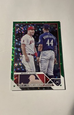 2023 Topps Update Veteran Combos Mike Trout, Julio Rodriguez Green Foil 411/499