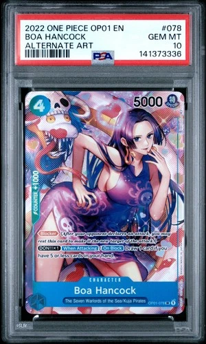 2022 ONE PIECE OP01-ROMANCE DAWN ALTERNATE ART #078 BOA HANCOCK PSA 10