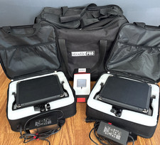 Two Neewer NL-660 Dimmable Large LED Video Light Panels w/ Adaptors 3 Bags