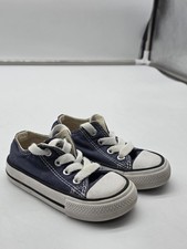 Converse Chuck Taylor All Star Shoes Toddler Size 5 Blue Canvas Low Top Sneakers