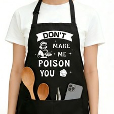 Funny Apron For Women Men Baking Kitchen Cooking Chef BBQ Adjustable Bib