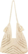 Boho Straw Bags for Women Large Woven Tote Bag Straw Beach Bag Shoulder Bags