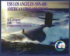 USS LOS ANGELES SSN-688 Submarine "Welcome Aboard" 8 x 10  Official USN Photo