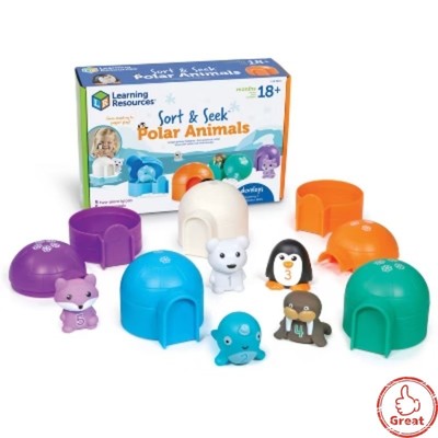 Learning Resources Polar Animals Sort & Seek Toy - 15 Plastic Pieces
