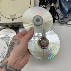 SEGA Dreamcast Console - White W/ Blue Controllers And Games - TESTED & WORKING