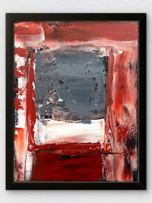 Hand Painted Impasto 11x14 Original Textured Acrylic Home Canvas Wall Art Cabin