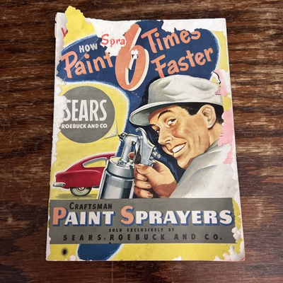 #ad Sears Roebuck Craftsman Paint Sprayer Promotional Catalog Booklet 1950s $14.00