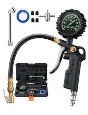 Tire Pressure Gauge with Inflator, 100 PSI-ANSI B40.1 Accurate, with case