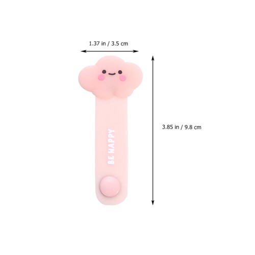 2 Pcs Silicone Cable Winder Organiser Clips Cute Organizer Earphone Holder - Afbeelding 3 van 12