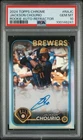 Jackson Chourio 111/499 Rookie Auto Refractor PSA 10 GEM MINT 2024 Topps Chrome