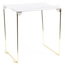 12" Locker Mesh Shelf Chic White and Gold