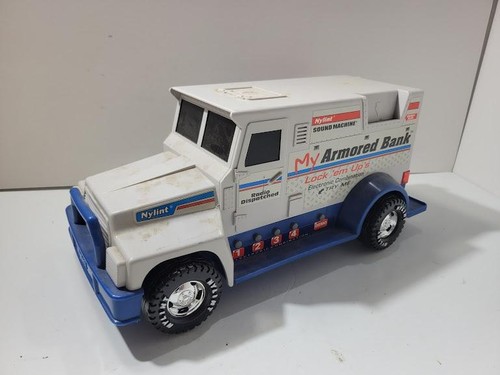 Vintage Nylint My Armored Bank Truck Lock 'em Up Sound Machine Toy Vehicle 80s