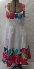 Nine West Woman Size 12 Dress Colorful Summer Scoop Neck Lined Floral Fairy